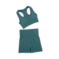 Conjunto de Yoga Sem Costura Feminino - Roupas de Ginástica e Fitness