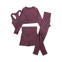 Conjunto de Yoga Sem Costura Feminino - Roupas de Ginástica e Fitness