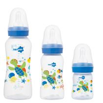 Conjunto Decorado 3 Mamadeira 70/140/250ml Neopan Azul 3301