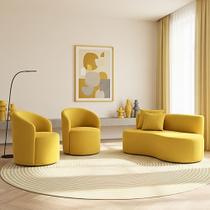 Conjunto Decorativo 02 Poltronas + Sofá Curvo Orgânico Nature Gaia Suede - Montanaris Decor Conjunto Decorativo 02 Poltronas + Sofá Curvo Orgânico Nature Gaia Suede - Montanaris Decor