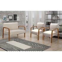 Conjunto Decorativo Anita Namoradeira + Poltronas Sala, Recepção Bege 140 Conjunto Decorativo Anita Namoradeira + Poltronas Sala, Recepção Bege 140