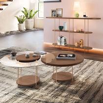 Conjunto Decorativo Aparador e 2 Mesas de Centro Walker Tampo MDF/Vidro Castanho G26 - Gran Belo Conjunto Decorativo Aparador e 2 Mesas de Centro Walker Tampo MDF/Vidro Castanho G26 - Gran Belo