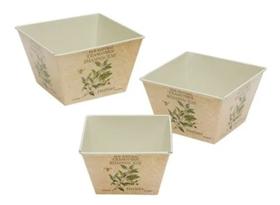 Conjunto Decorativo Cachepots De Ferro 3 Peças Ac0035 - Btc