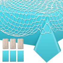 Conjunto decorativo de rede para peixes e toalhas de mesa, tipo de unidade: 6 unidades Conjunto decorativo de rede para peixes e toalhas de mesa, tipo de unidade: 6 unidades