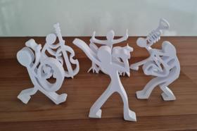Conjunto Decorativo Músicos 6 Peças Vibrantes para Coleção - 3D