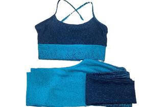 Conjunto Degradê para Academia com Legging de Cintura Alta e Bojo