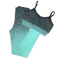 Conjunto Degradê para Academia com Legging de Cintura Alta e Bojo