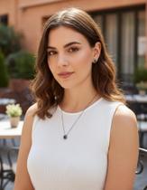 Conjunto Delicado Black Esmeralda Cravação Inglesa Conjunto Delicado Black Esmeralda Cravação Inglesa