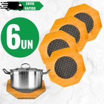 Conjunto Descanso de panela apoio de panela protetor de mesa Descanso de panela de madeira Protetor de m