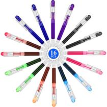 Conjunto descartável de canetas-tinteiro Zonon de 16 peças de tinta colorida