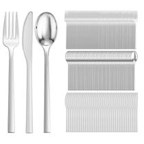 Conjunto descartável de talheres DayAmmi de 150 unidades prateadas para serviços pesados