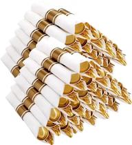 Conjunto descartável de talheres de plástico dourado 400 unidades - Joyido Conjunto descartável de talheres de plástico dourado 400 unidades - Joyido