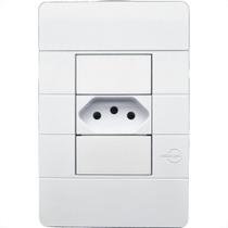 Conjunto Dicompel Ritz 1 Tomada Horizontal 2P+T. 10A. Branco - Rzb-2000/29