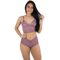 Conjunto Diluxo Sem Bojo Renda Satim