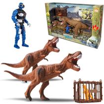 Conjunto Dinopark Hunters Predators Dinossauros Com Acessórios - Bee Toys