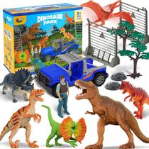 Conjunto Dinosaur Park World Play Zippytots com 6 bonecos de dinossauro