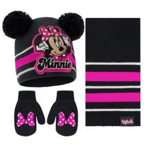 Conjunto Disney Minnie Mouse para Bebês com Gorro, Cachecol e Luvas