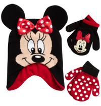 Conjunto Disney Minnie Mouse para Bebês com Gorro e 2 Pares de Luvas