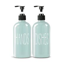 Conjunto dispensador de sabão COHOSEGE Glass 500mL, pacote com 2 unidades para cozinha Conjunto dispensador de sabão COHOSEGE Glass 500mL, pacote com 2 unidades para cozinha