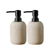 Conjunto dispensador de sabonete GalDal Beige Resin para banheiro 310ml