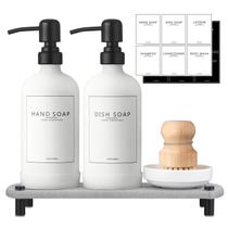 Conjunto dispensador de sabonete NEECZS Kitchen com bandeja de secagem instantânea de 500 mL