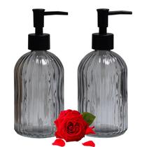 Conjunto dispensador de sabonete YYTSGG Grey Glass 400 mL (pacote com 2)