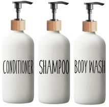 Conjunto dispensador de shampoo e condicionador de vidro recarregável