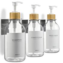 Conjunto dispensador de shampoo e condicionador MaisonNovo 500mL x3 Conjunto dispensador de shampoo e condicionador MaisonNovo 500mL x3