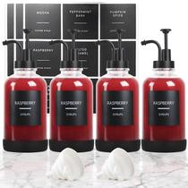 Conjunto dispensador de xarope GYOSUGANG Coffee Bar 500mL de vidro x4 Conjunto dispensador de xarope GYOSUGANG Coffee Bar 500mL de vidro x4