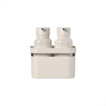 Conjunto Dispenser E Organizador Flow 500Ml Lavanderia Bege