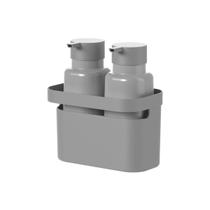 Conjunto dispensers 500ml e organizador flow chumbo - ou