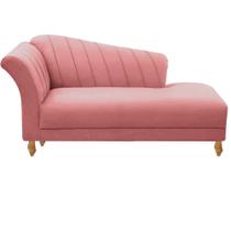 Conjunto Divã Recamier Sofá Helena 160 cm Tecido Suede Cor:Suede marrom