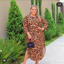 Conjunto divino pluz size onça gg