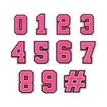 Conjunto DIY De Berloques E Pins Para Calçados Com Alfabeto E Números Rosa, Para Crocs, Sandálias