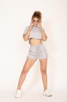 Conjunto Dkreling Esporte Moletom Cinza - P