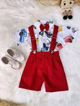 Conjunto do Relâmpago McQueen Carros com Short e Camisa para Crianças Conjunto do Relâmpago McQueen Carros com Short e Camisa para Crianças