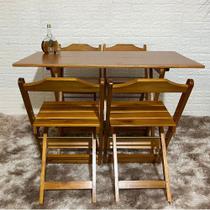 Conjunto Dobrável 120x70 Mesa com 4 Cadeiras Paraná