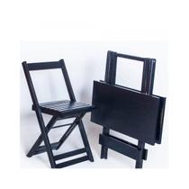 Conjunto Dobrável 70x70 Ripado Com 4 Cadeiras Madeira Maciça