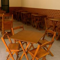 Conjunto Dobrável Bar Restaurantes 1 Mesa 4 Cadeiras