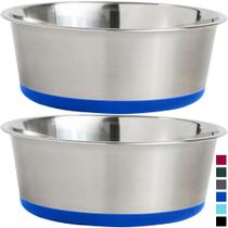 Conjunto Dog Bowls Gorilla Grip de 2, 4 xícaras (950 ml) de aço inoxidável