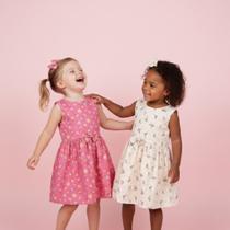 Conjunto Dois Vestido Infantil Luxo Princesa Bebê com Manguinha - Flor de Algodão Conjunto Dois Vestido Infantil Luxo Princesa Bebê com Manguinha - Flor de Algodão