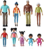 Conjunto Dollhouse People Beverly Hills Sweet Li'l Family x9