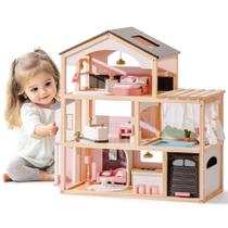 Conjunto Dollhouse ROBOTIME de madeira com 29 móveis para bonecas de 10 a 15 cm
