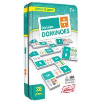 Conjunto Domino Junior Learning Division Match & Learn com caixa de lata