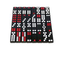 Conjunto Domino Pai Gow 32 azulejos em melamina preta com estojo Conjunto Domino Pai Gow 32 azulejos em melamina preta com estojo