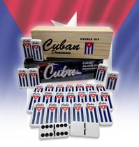 Conjunto Domino PRK 14 Cuban Double Six Tiles com caixa de madeira