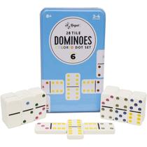 Conjunto Domino Regal Games Double 6 para adultos e crianças com estojo