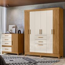Conjunto Dormitório Dream com Guarda Roupa 7 Portas e Comoda