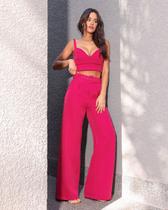 Conjunto Dot Clothing Pantalona e Cropped Rosa