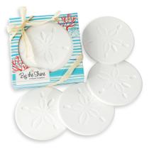 Conjunto Drink Coasters Kate Aspen Sand Dollar de 4, 10 cm